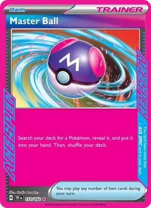 Master Ball Temporal Forces Pokémon TCG ACE SPEC Rare 153