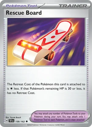 Rescue Board Temporal Forces Pokémon TCG Uncommon 159