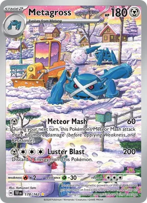 Metagross Temporal Forces Pokémon TCG Illustration Rare 178