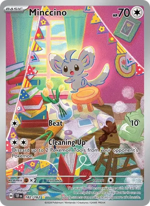Minccino Temporal Forces Pokémon TCG Illustration Rare 182