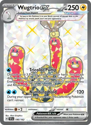 Wugtrio ex Temporal Forces Pokémon TCG Ultra Rare 190