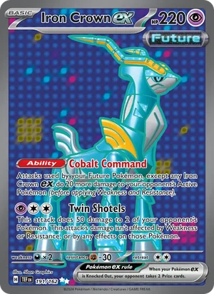 Iron Crown ex Temporal Forces Pokémon TCG Ultra Rare 191