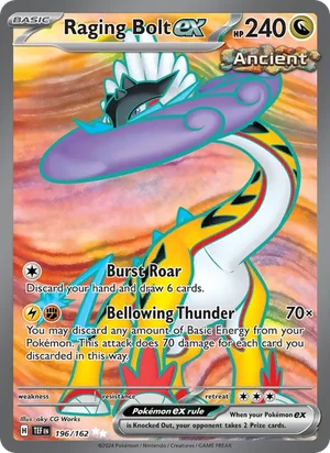 Raging Bolt ex Temporal Forces Pokémon TCG Ultra Rare 196