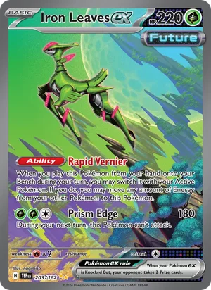 Iron Leaves ex Temporal Forces Pokémon TCG Special Illustration Rare 203