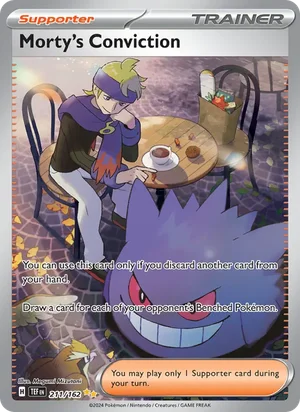 Morty's Conviction Temporal Forces Pokémon TCG Special Illustration Rare 211