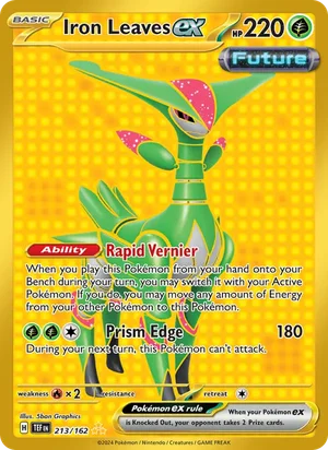 Iron Leaves ex Temporal Forces Pokémon TCG Hyper Rare 213