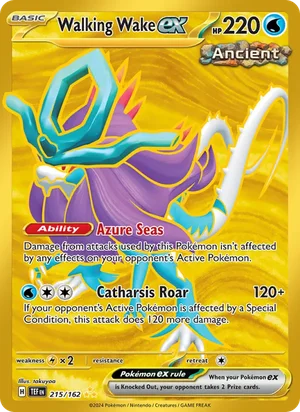 Walking Wake ex Temporal Forces Pokémon TCG Hyper Rare 215