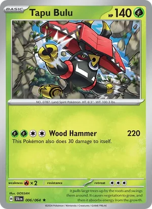 Tapu Bulu 006/064 Rare, Shrouded Fable Pokémon TCG card