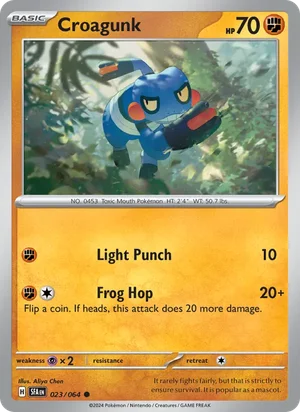 Croagunk 023/064 Common, Shrouded Fable Pokémon TCG card