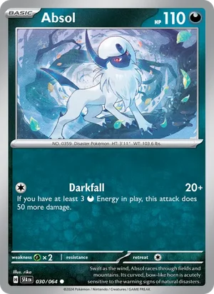 Absol 030/064 Common, Shrouded Fable Pokémon TCG card