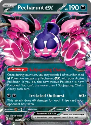 Pecharunt ex 039/064 Double Rare, Shrouded Fable Pokémon TCG card