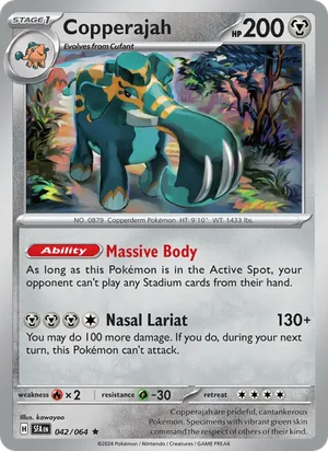 Copperajah 042/064 Rare, Shrouded Fable Pokémon TCG card