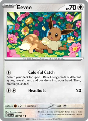 Eevee 050/064 Common, Shrouded Fable Pokémon TCG card