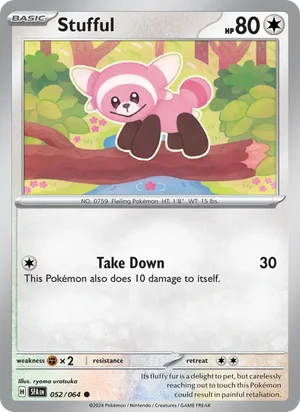 Stufful 052/064 Common, Shrouded Fable Pokémon TCG card