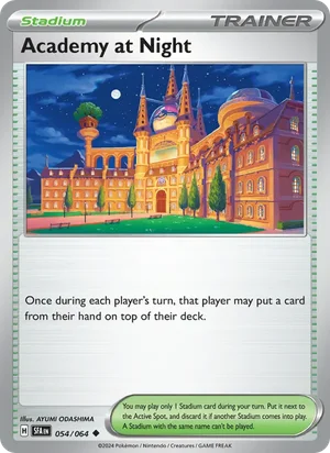 Academy at Night 054/064 Uncommon, Shrouded Fable Pokémon TCG card