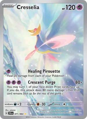 Cresselia 071/064 Illustration Rare, Shrouded Fable Pokémon TCG card