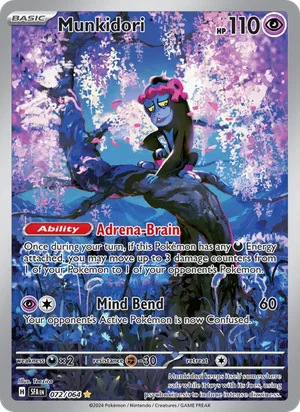 Munkidori 072/064 Illustration Rare, Shrouded Fable Pokémon TCG card