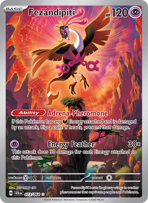 Fezandipiti 073/064 Illustration Rare, Shrouded Fable Pokémon TCG card