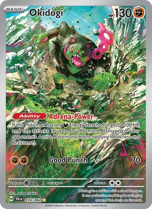 Okidogi 074/064 Illustration Rare, Shrouded Fable Pokémon TCG card