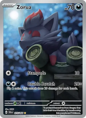 Zorua 075/064 Illustration Rare, Shrouded Fable Pokémon TCG card