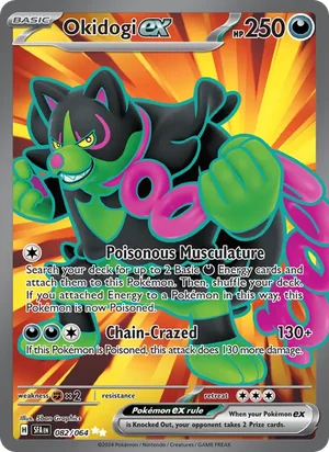 Okidogi ex 082/064 Ultra Rare, Shrouded Fable Pokémon TCG card
