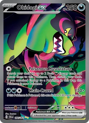 Okidogi ex 090/064 Special Illustration Rare, Shrouded Fable Pokémon TCG card