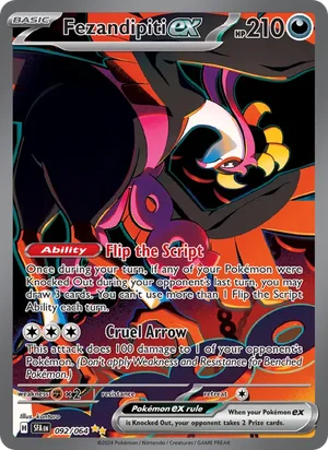 Fezandipiti ex 092/064 Special Illustration Rare, Shrouded Fable Pokémon TCG card