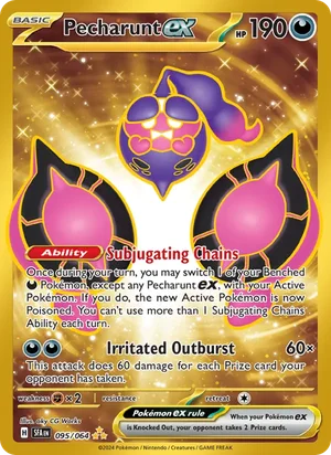 Pecharunt ex 095/064 Hyper Rare, Shrouded Fable Pokémon TCG card