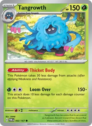 Tangrowth Twilight Masquerade Pokémon TCG Common 002