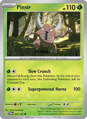 Pinsir Twilight Masquerade Pokémon TCG Common 003