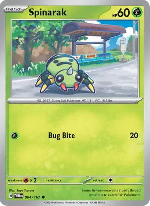Spinarak Twilight Masquerade Pokémon TCG Common 004