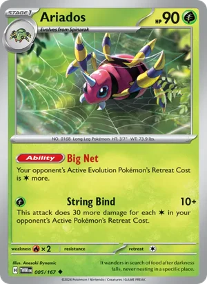 Ariados Twilight Masquerade Pokémon TCG Uncommon 005