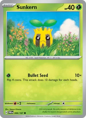 Sunkern Twilight Masquerade Pokémon TCG Common 006