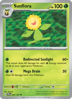 Sunflora Twilight Masquerade Pokémon TCG Uncommon 007