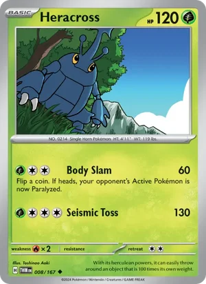 Heracross Twilight Masquerade Pokémon TCG Uncommon 008