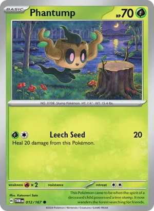 Phantump Twilight Masquerade Pokémon TCG Common 012