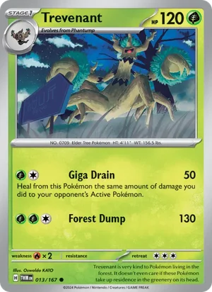 Trevenant Twilight Masquerade Pokémon TCG Common 013