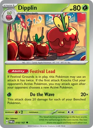 Dipplin Twilight Masquerade Pokémon TCG Uncommon 018