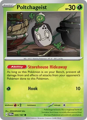 Poltchageist Twilight Masquerade Pokémon TCG Common 020