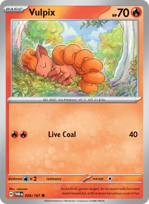Vulpix Twilight Masquerade Pokémon TCG Common 026