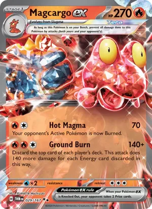 Magcargo ex Twilight Masquerade Pokémon TCG Double Rare 029