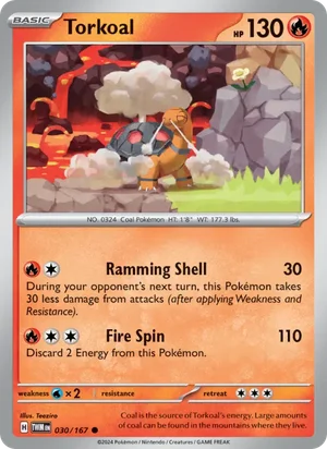Torkoal Twilight Masquerade Pokémon TCG Common 030