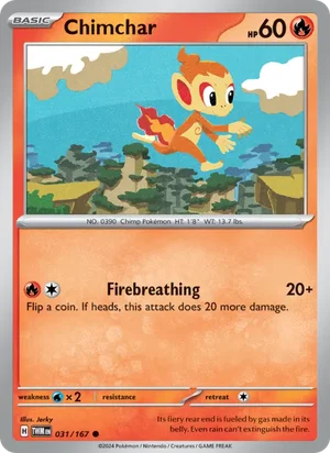 Chimchar Twilight Masquerade Pokémon TCG Common 031