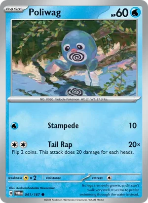 Poliwag Twilight Masquerade Pokémon TCG Common 041