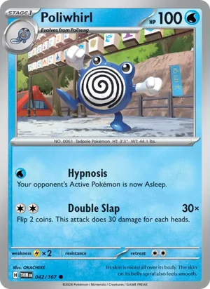 Poliwhirl Twilight Masquerade Pokémon TCG Common 042