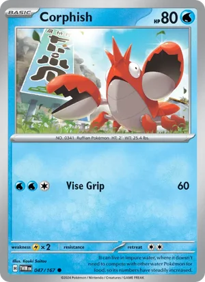 Corphish Twilight Masquerade Pokémon TCG Common 047