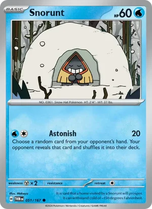 Snorunt Twilight Masquerade Pokémon TCG Common 051
