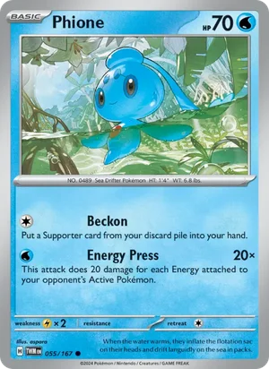 Phione Twilight Masquerade Pokémon TCG Common 055