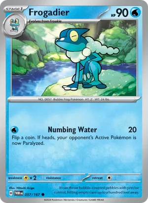 Frogadier Twilight Masquerade Pokémon TCG Common 057