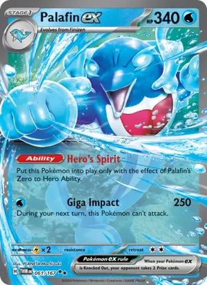 Palafin ex Twilight Masquerade Pokémon TCG Double Rare 061